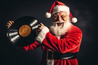 Christmas record adult santa claus. AI generated Image by rawpixel.
