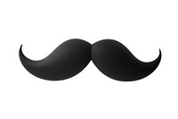 Black mustache white background moustache crescent. AI generated Image by rawpixel.