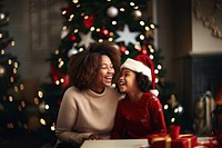 Christmas together christmas laughing adult. AI generated Image by rawpixel.