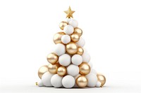 Christmas tree pearl white gold. AI generated Image by rawpixel.