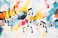 Musical notes backgrounds painting abstract. AI generated Image by rawpixel.