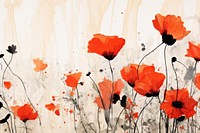 Poppy flowers backgrounds abstract painting. 