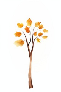 Autumn tree cartoon plant leaf. AI generated Image by rawpixel.
