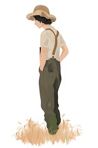 Farmer outdoors drawing adult. AI generated Image by rawpixel.