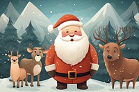 Santa Claus winter christmas cartoon. AI generated Image by rawpixel.