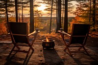 Outdoors chair fire furniture. AI generated Image by rawpixel.