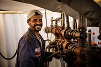 Bahrain arabs worker working adult transportation. AI generated Image by rawpixel.
