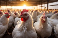 Chicken farm livestock poultry animal. AI generated Image by rawpixel.