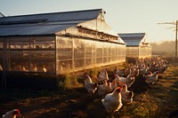 Chicken farm outdoors poultry animal. AI generated Image by rawpixel.
