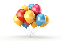 Balloons celebration white background anniversary. AI generated Image by rawpixel.