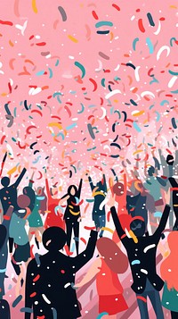 Confetti party celebration backgrounds. AI generated Image by rawpixel.