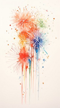 Fireworks painting art celebration. AI generated Image by rawpixel.