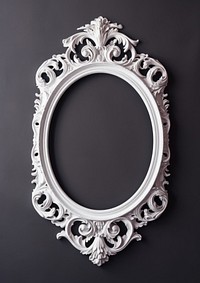 Oval white jewelry mirror frame. AI generated Image by rawpixel.
