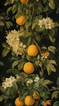 Botanical aesthetic grapefruit painting plant. AI generated Image by rawpixel.