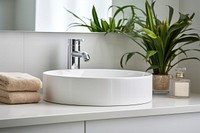 Vessle sink plant bathroom bathtub. AI generated Image by rawpixel.