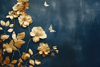 Minimal dry flowers gold backgrounds plant petal. AI generated Image by rawpixel.