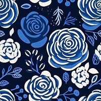 Blue rose pattern inflorescence arrangement. AI generated Image by rawpixel.