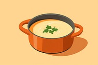 Carrot cream soup food bowl dish. AI generated Image by rawpixel.