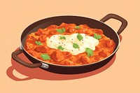 Butter chicken curry food pan vegetable. AI generated Image by rawpixel.