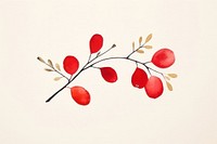 Mistletoe plant art calligraphy. 