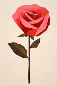 Rose art painting flower. AI generated Image by rawpixel.