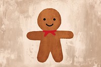 Gingerbread christmas cookie face. AI generated Image by rawpixel.