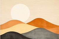 Mountain art abstract painting. 