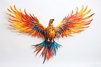 Phoenix bird flying animal white background. AI generated Image by rawpixel.