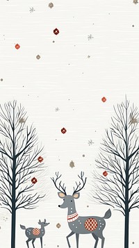 Reindeer backgrounds christmas cartoon. AI generated Image by rawpixel.