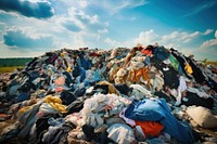 Clothes landfill garbage unhygienic. 