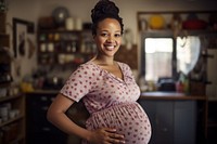 South African woman pregnant parent adult. AI generated Image by rawpixel.