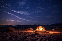 Tent shining tent outdoors camping. AI generated Image by rawpixel.