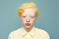 Albinism woman portrait adult photo. AI generated Image by rawpixel.