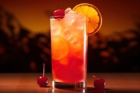 Tequila sunrise cocktail drink fruit. AI generated Image by rawpixel.