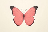 Pink butterfly animal insect invertebrate. AI generated Image by rawpixel.