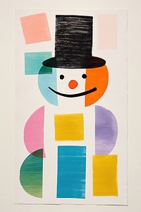 Snow man art painting snow. AI generated Image by rawpixel.