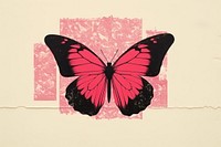 Pink butterfly art animal insect. AI generated Image by rawpixel.
