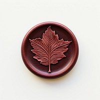 Leaf plant white background wax seal. AI generated Image by rawpixel.
