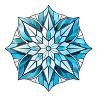 Glass snowflake pattern white background stained glass. AI generated Image by rawpixel.