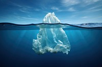 Surrealism Plastic bag environment look like iceberg outdoors nature underwater. AI generated Image by rawpixel.