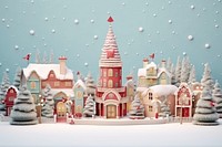 Christmas town decoration celebration holiday representation. AI generated Image by rawpixel.