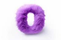PNG Alphabet O shape purple fur white background. AI generated Image by rawpixel.