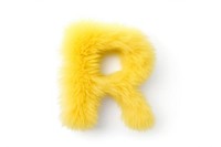 PNG Alphabet R shape fur yellow white background. AI generated Image by rawpixel.