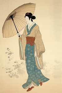 Umbrella fashion kimono robe. AI generated Image by rawpixel.