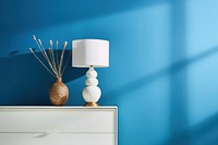 Room decoration furniture lamp blue. AI generated Image by rawpixel.
