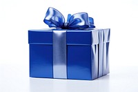 A Hanukkah blue gift box white background celebration. AI generated Image by rawpixel.