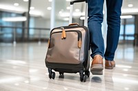 Suitcase luggage travel person. AI generated Image by rawpixel.
