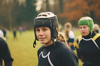 Rugby football portrait sports. AI generated Image by rawpixel.
