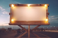 Vintage sign billboard lighting advertisement. AI generated Image by rawpixel.