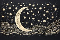 Night moon astronomy nature. 